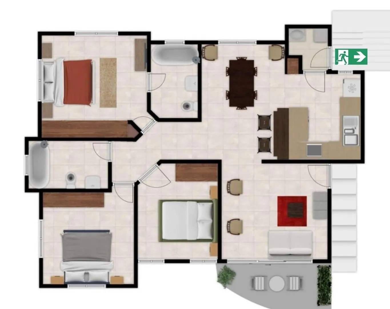 Three-Bedroom Apartment 3 Santo Domingo